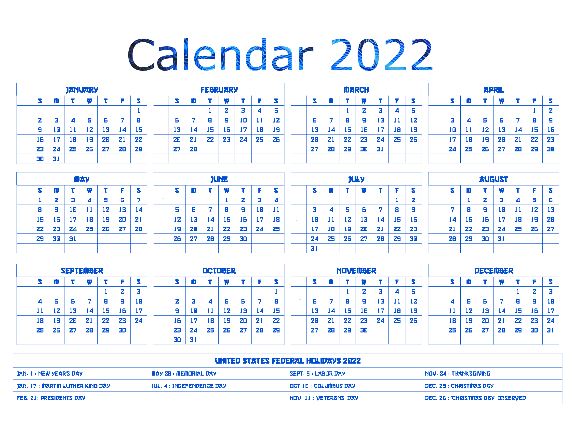 Calendar 2022 Year Transparent PNG Image