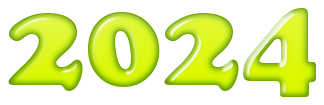 2024 Text Transparent PNG Image