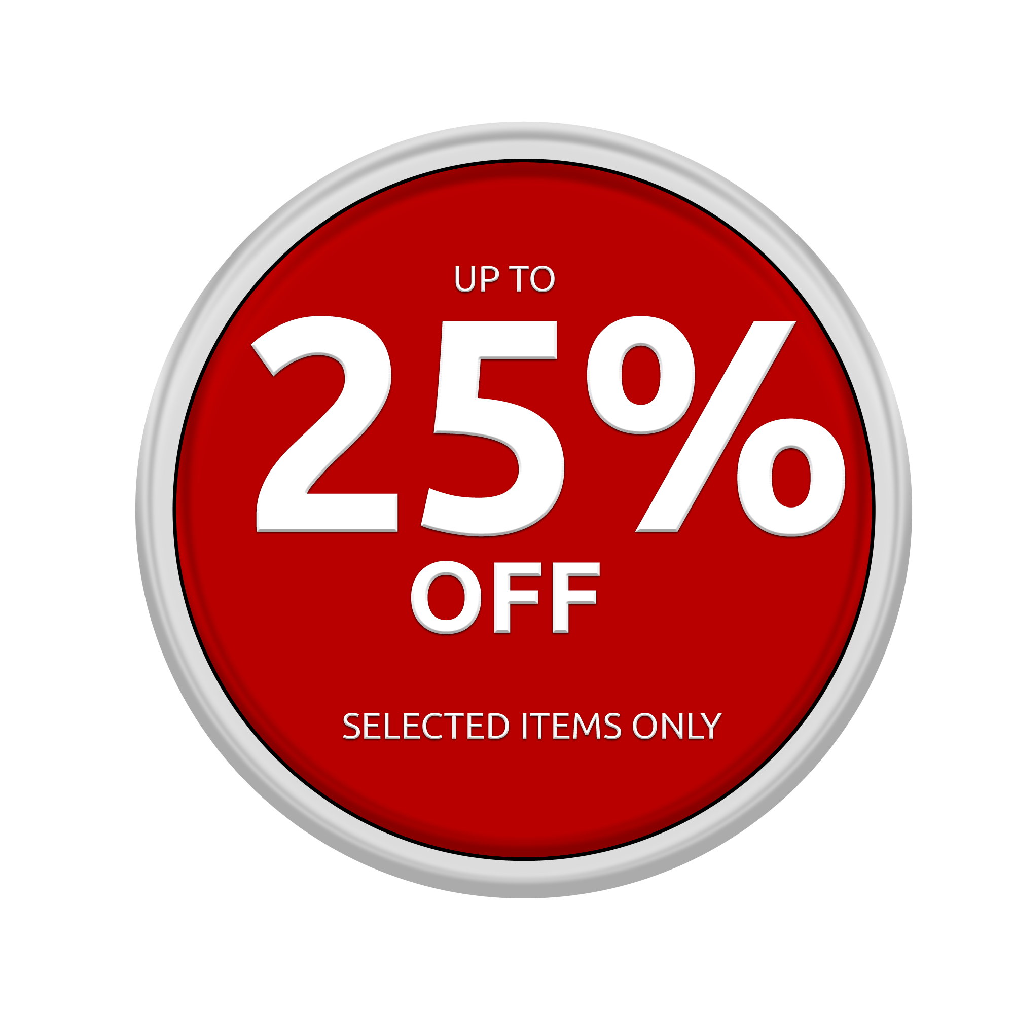 25 percent Off Transparent PNG Image