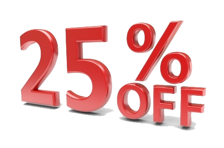 25 percent Off Transparent PNG Image