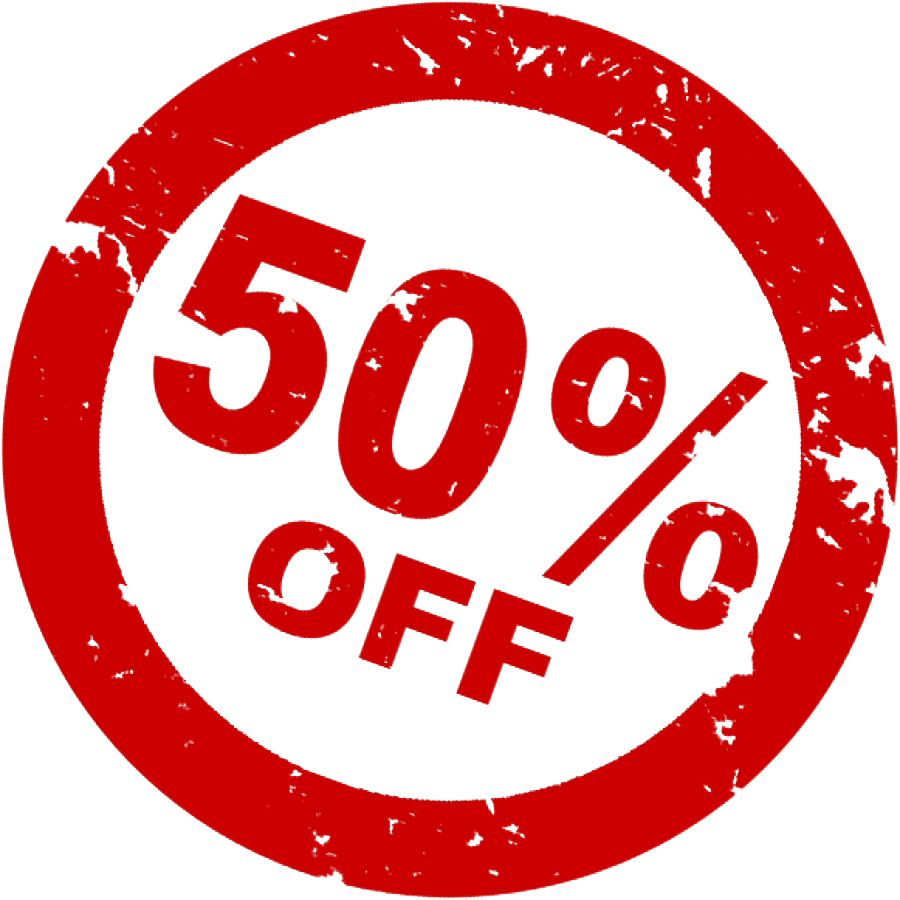 50 percent Off Discount Transparent PNG Image