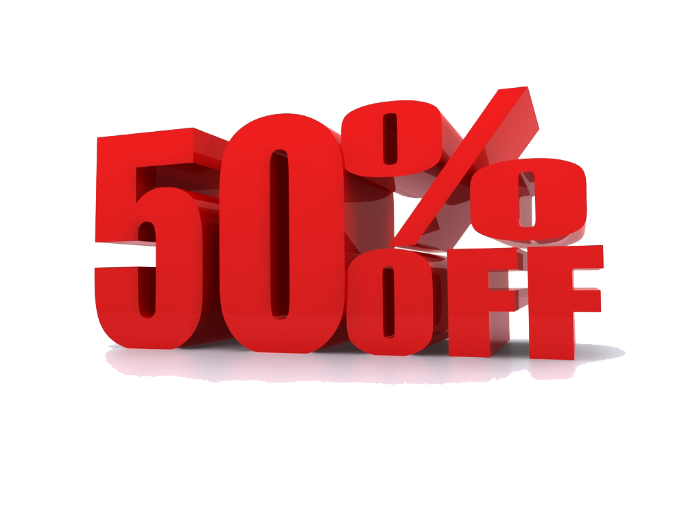 50 percent Off Transparent PNG Image