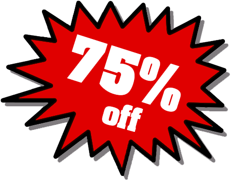 75 percent Off Transparent PNG Image