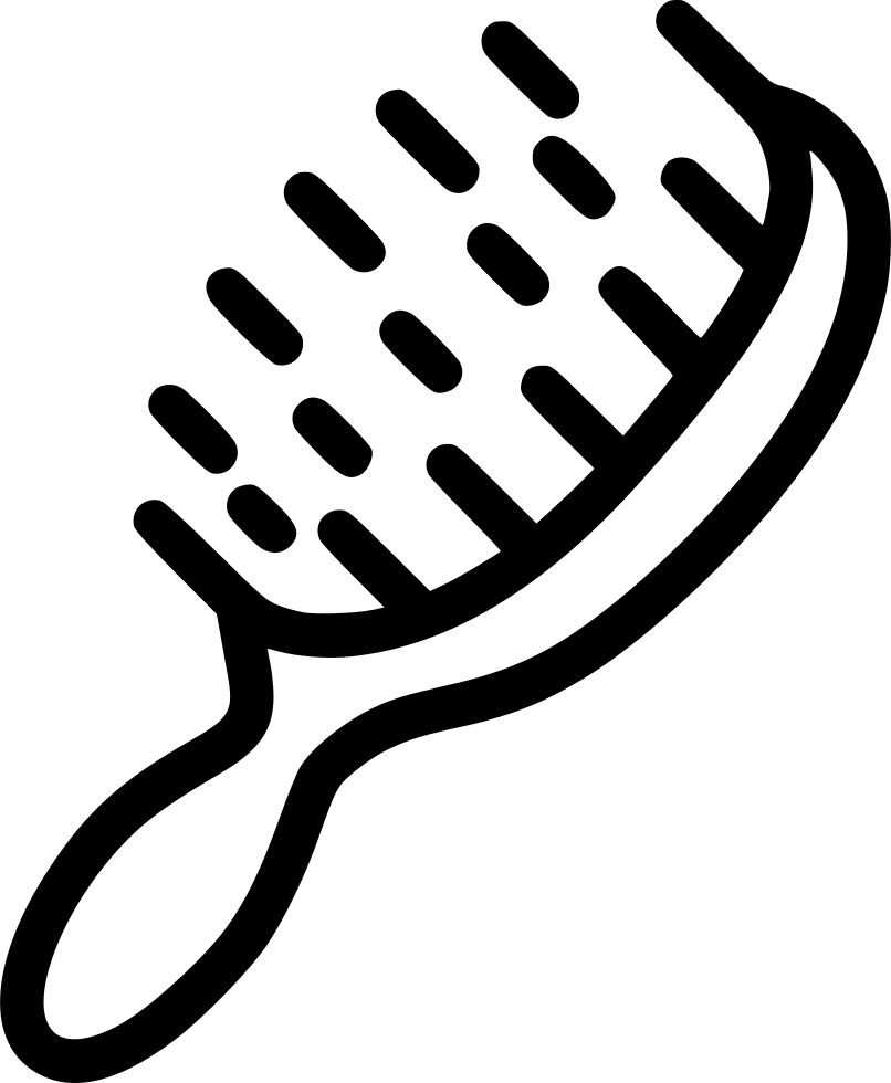 Hair Black Brush Transparent PNG Image