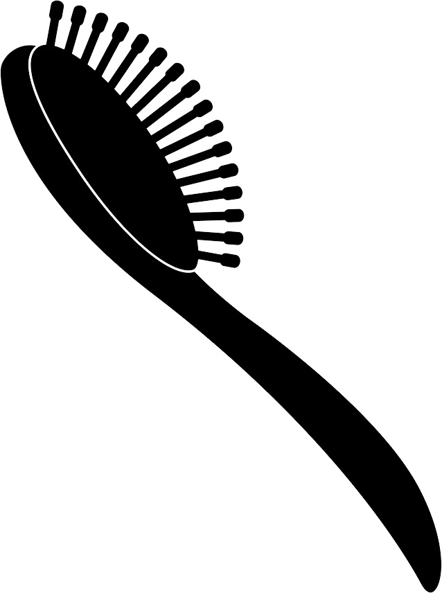 Hair Black Brush Transparent PNG Image