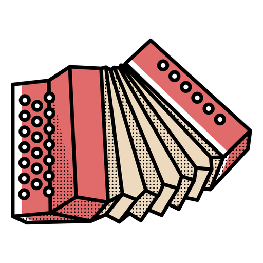 Vector Red Accordion Transparent PNG Image