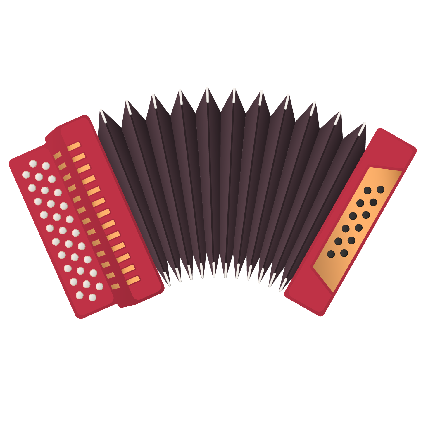 Vector Red Accordion Transparent PNG Image