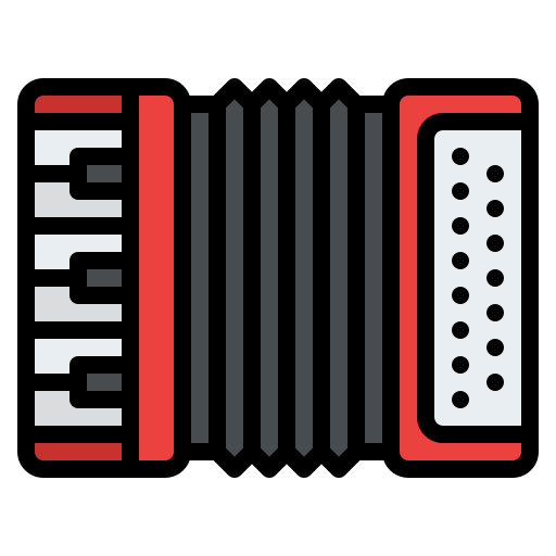 Vector Red Accordion Transparent PNG Image