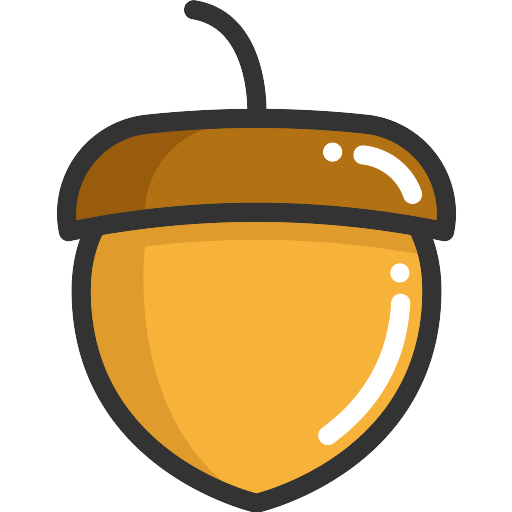 Vector Acorn Transparent PNG Image