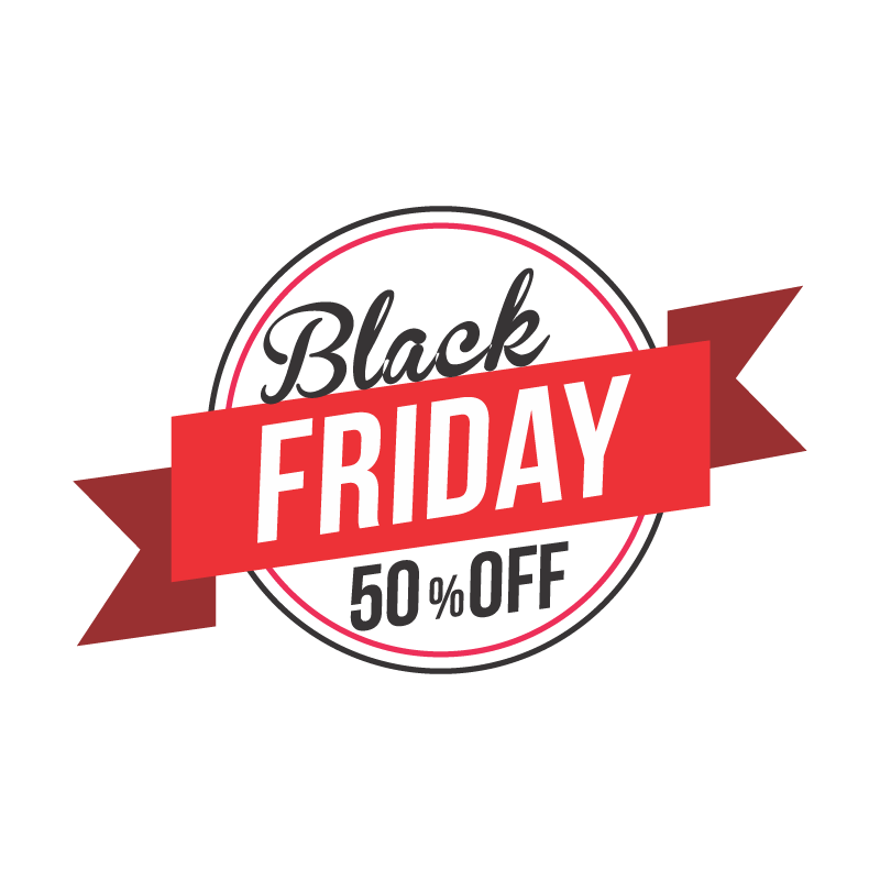 Discounts Friday Black Transparent PNG Image