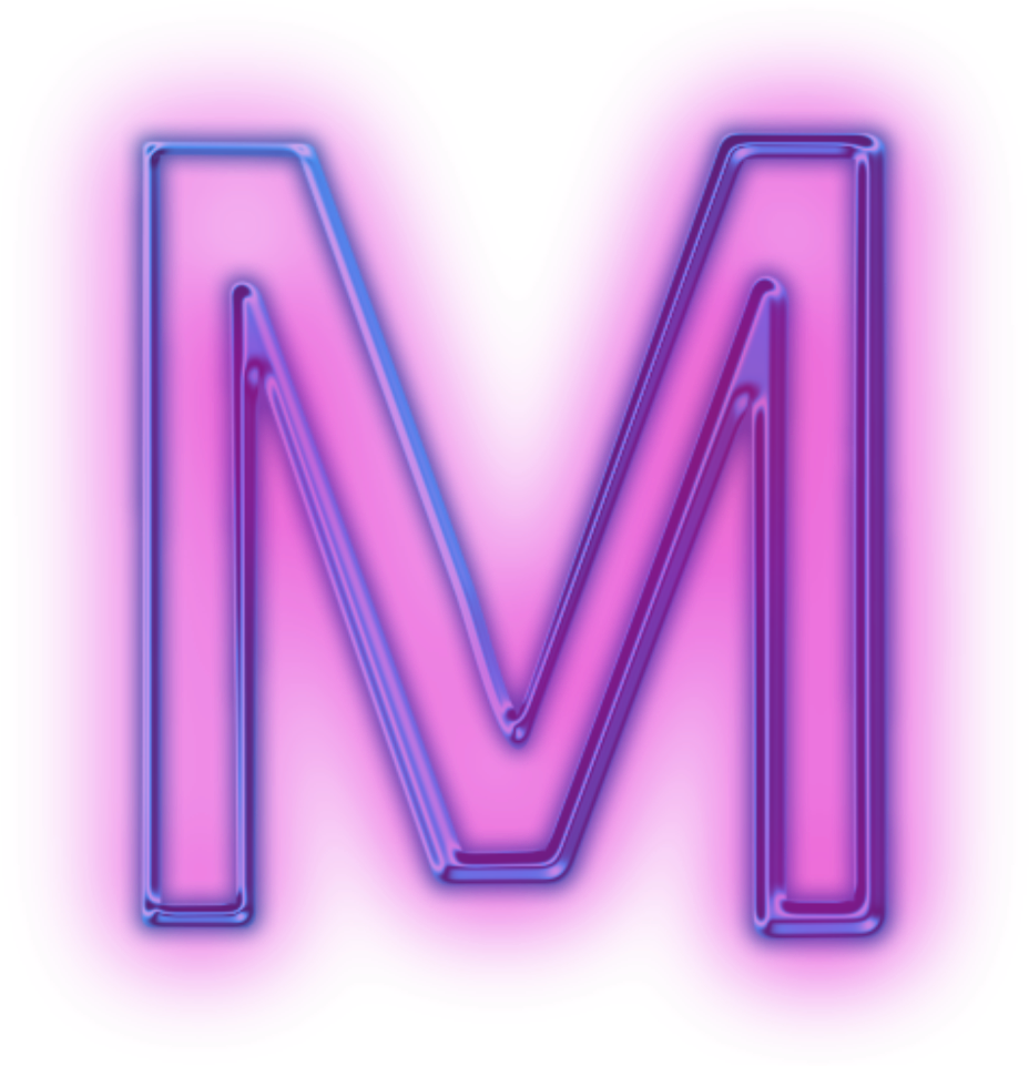 Alphabet Neon Transparent PNG Image