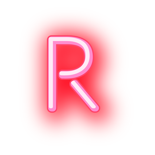 Pink Alphabet Neon Transparent PNG Image