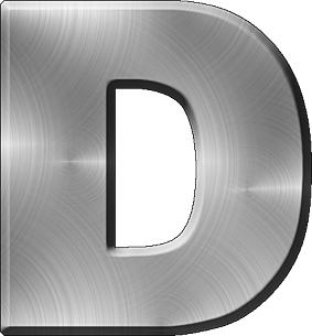 D Alphabet Transparent PNG Image
