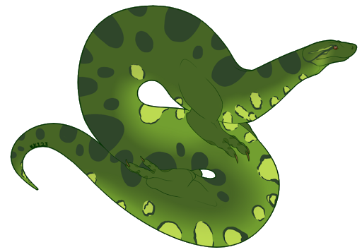 Green Anaconda Transparent PNG Image