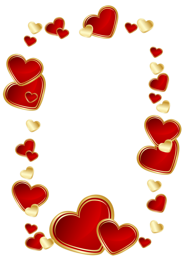 And Heart Love Gold Decoration Hearts Transparent PNG Image