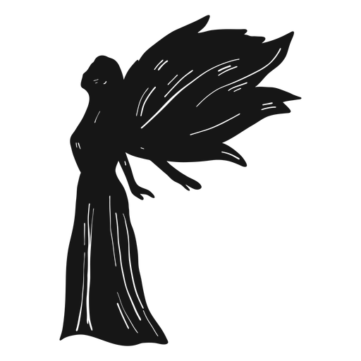 Silhouette Angel Transparent PNG Image
