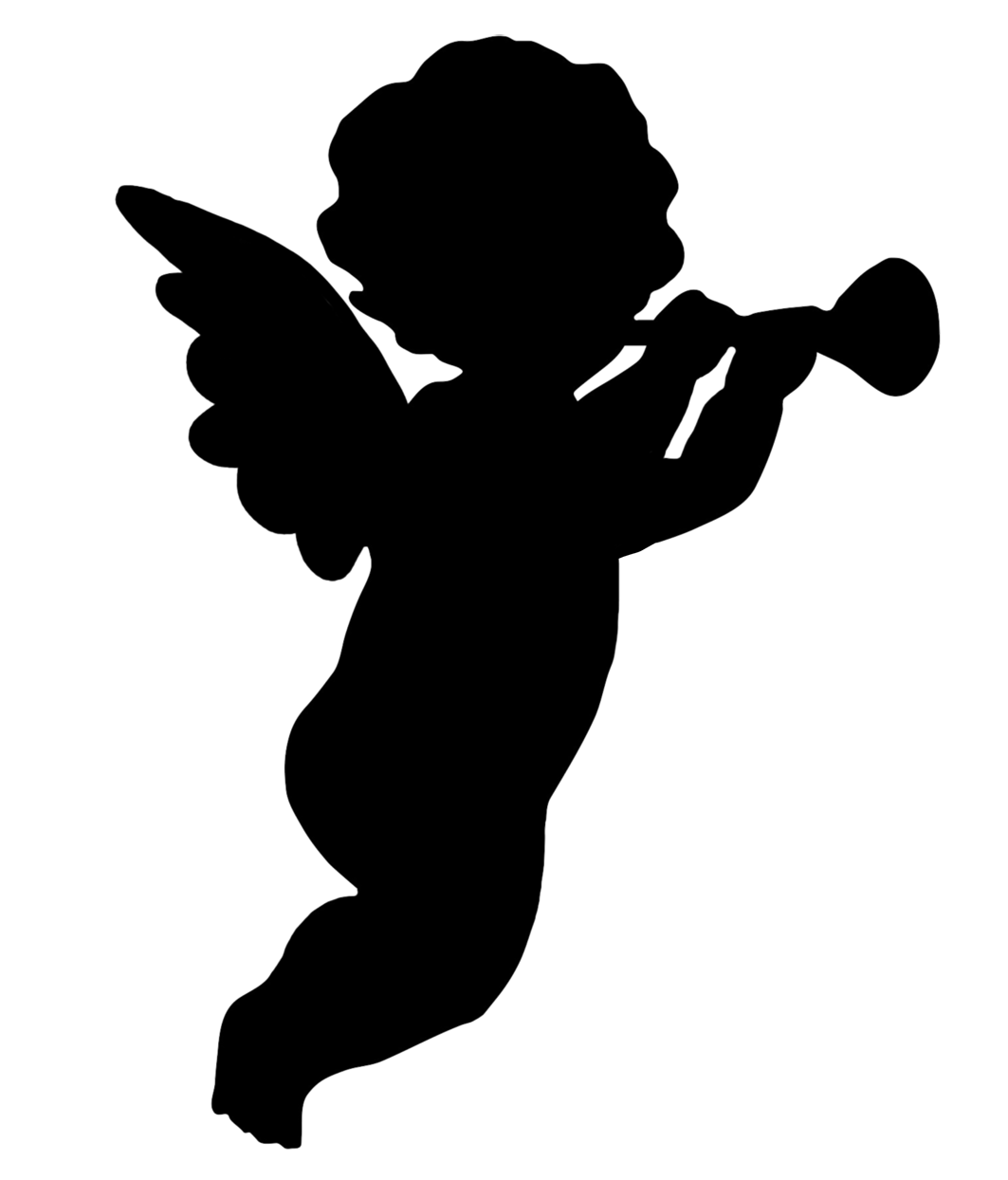 Silhouette Angel Transparent PNG Image