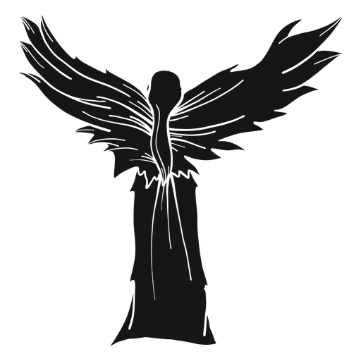 Silhouette Angel Transparent PNG Image