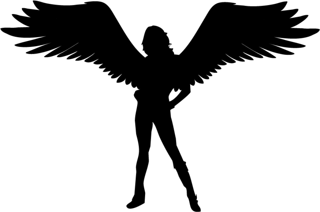 Silhouette Angel Transparent PNG Image