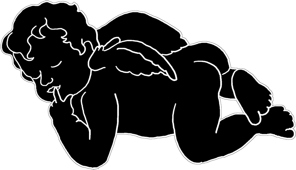 Silhouette Angel Transparent PNG Image