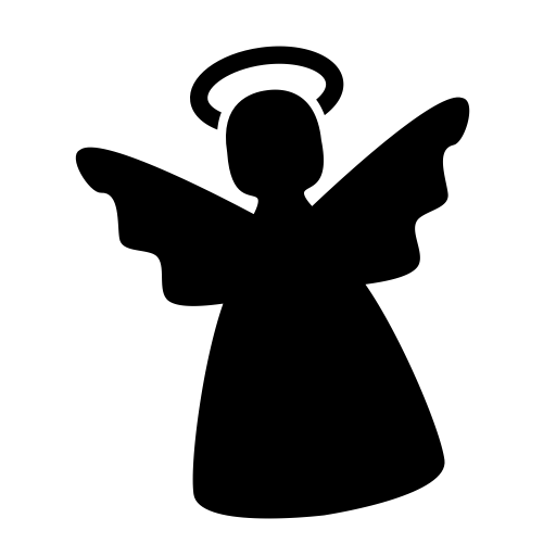 Silhouette Angel Transparent PNG Image