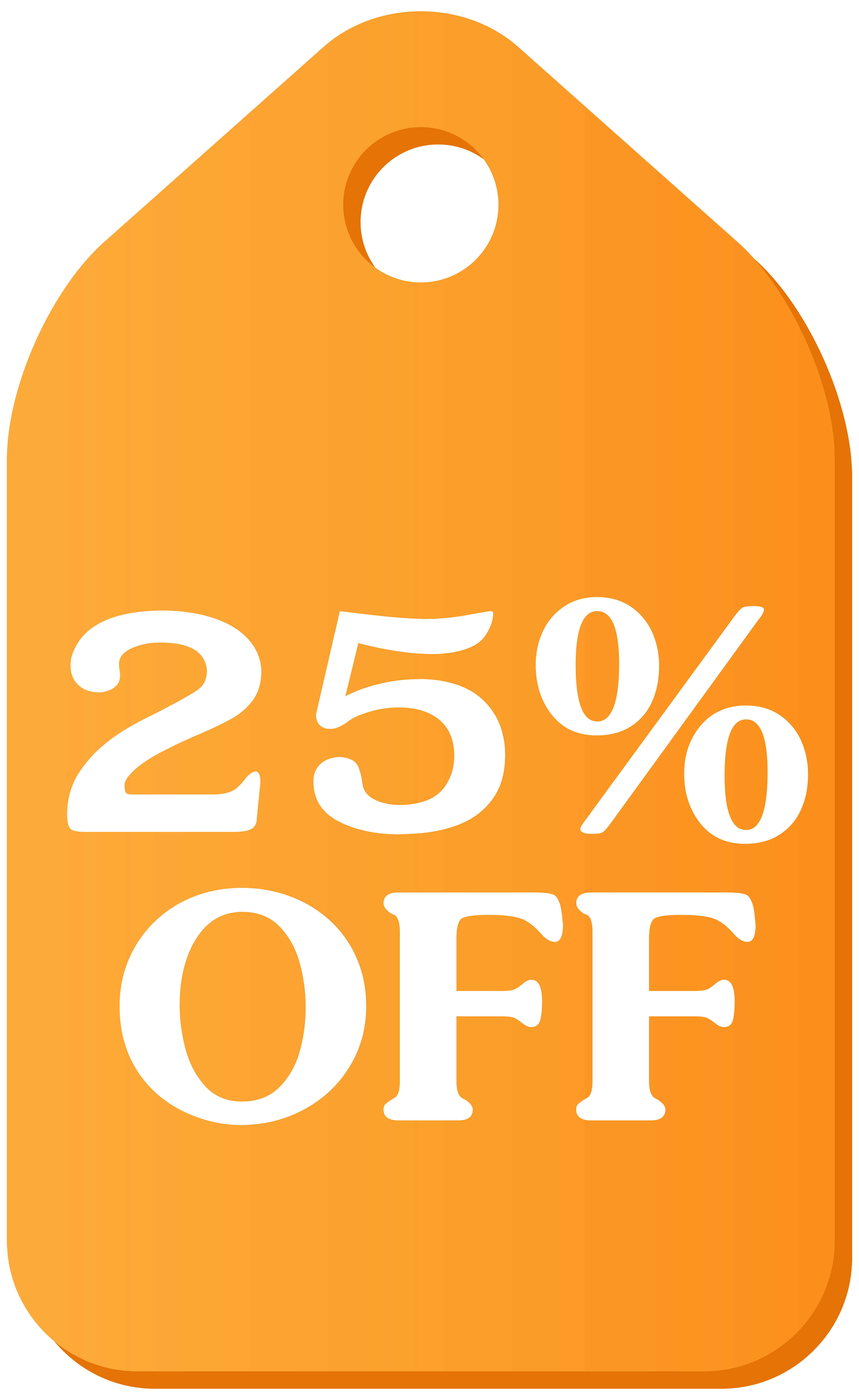 Orange Discount Tag Transparent PNG Image