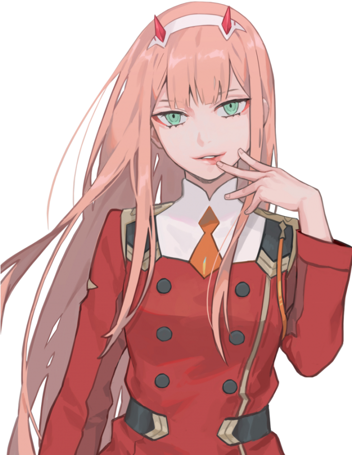 Girl Anime Zero Two Transparent PNG Image