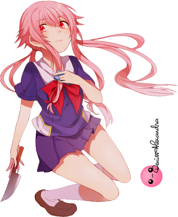 Gasai Anime Female Yuno Transparent PNG Image