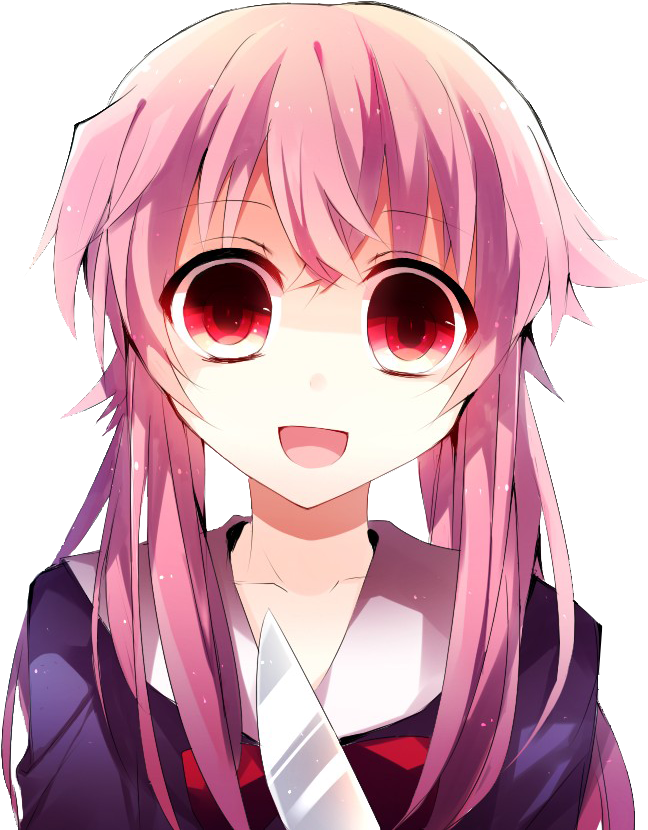 Gasai Anime Female Yuno Transparent PNG Image