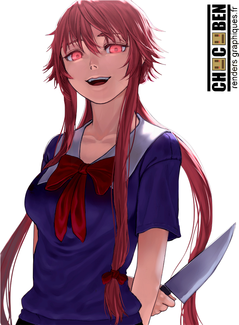 Gasai Anime Female Yuno Transparent PNG Image