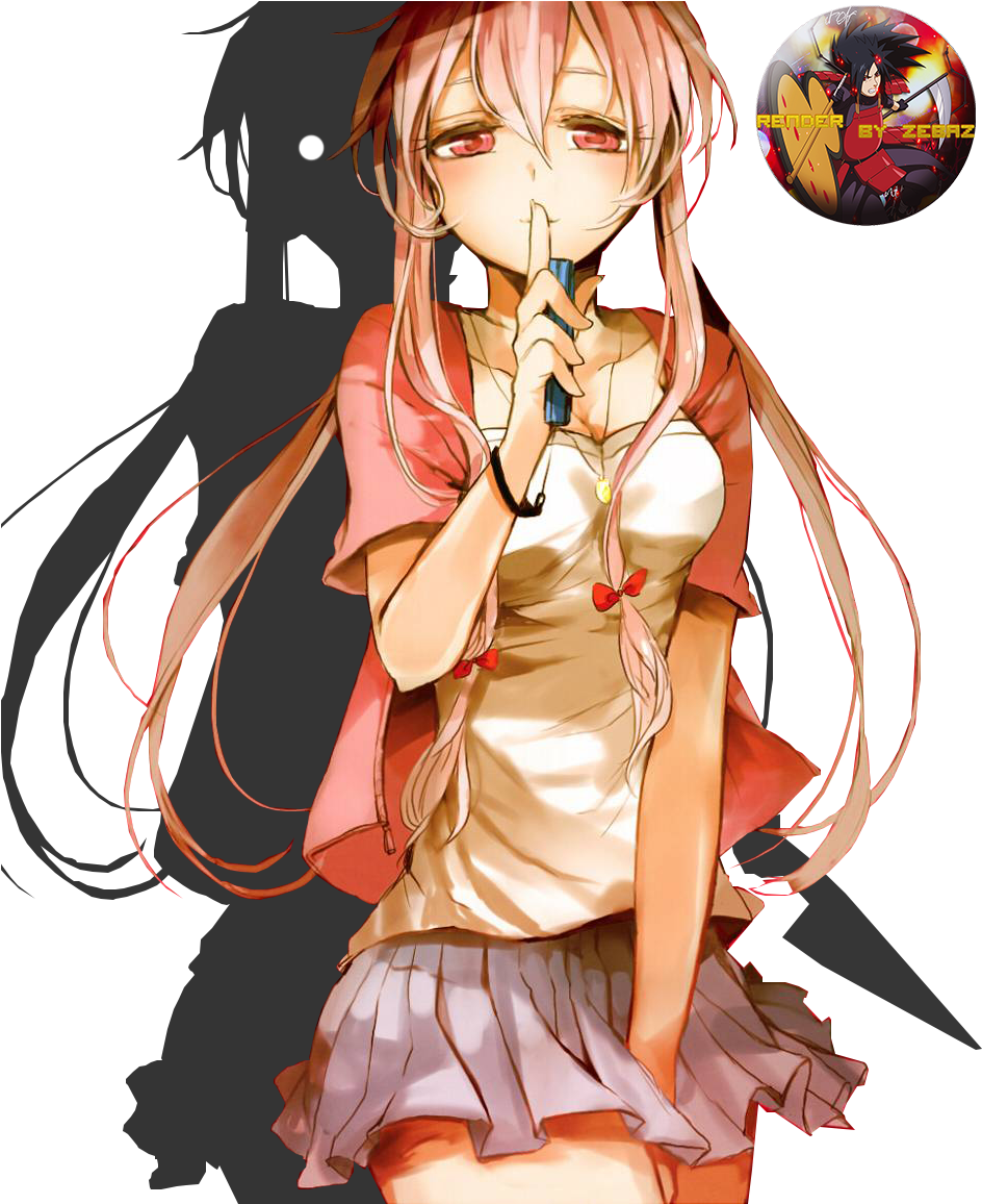 Gasai Anime Female Yuno Transparent PNG Image