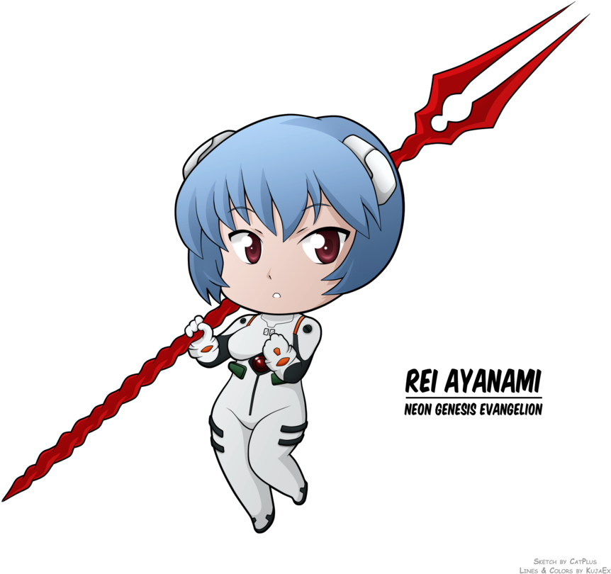 Ayanami Rei Transparent PNG Image