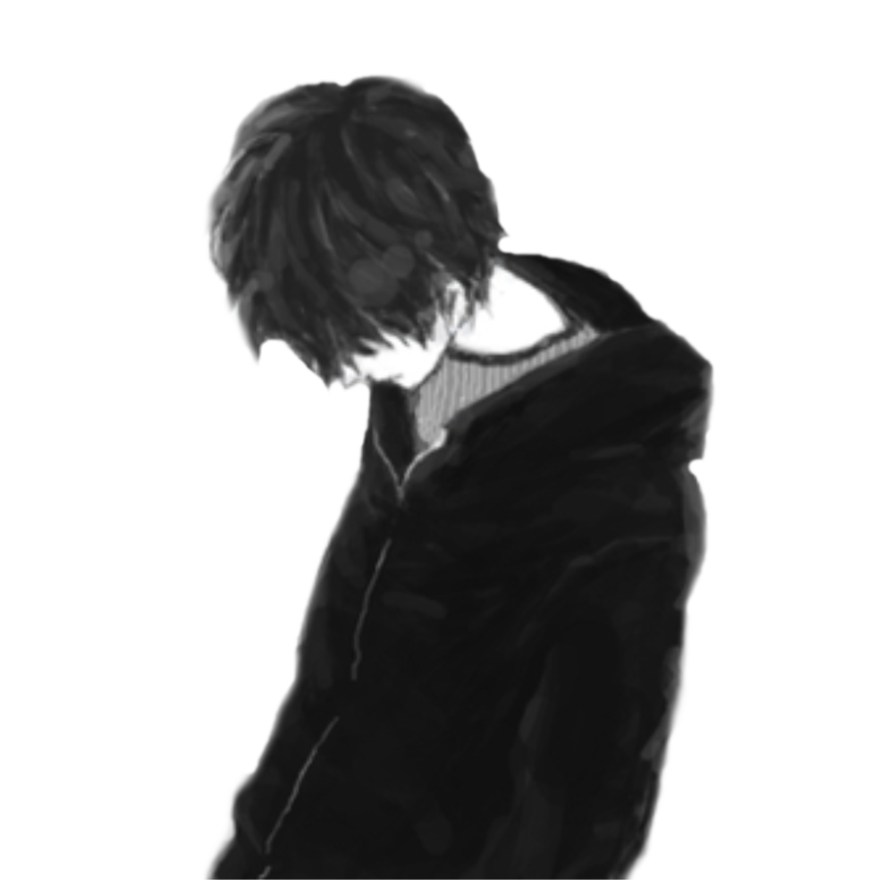 Boy Anime Sad Transparent PNG Image