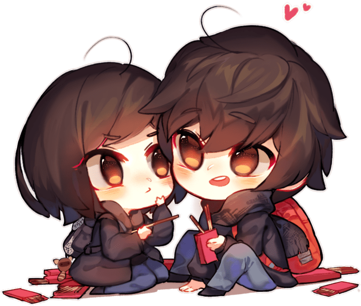 Cute Couple Anime Transparent PNG Image