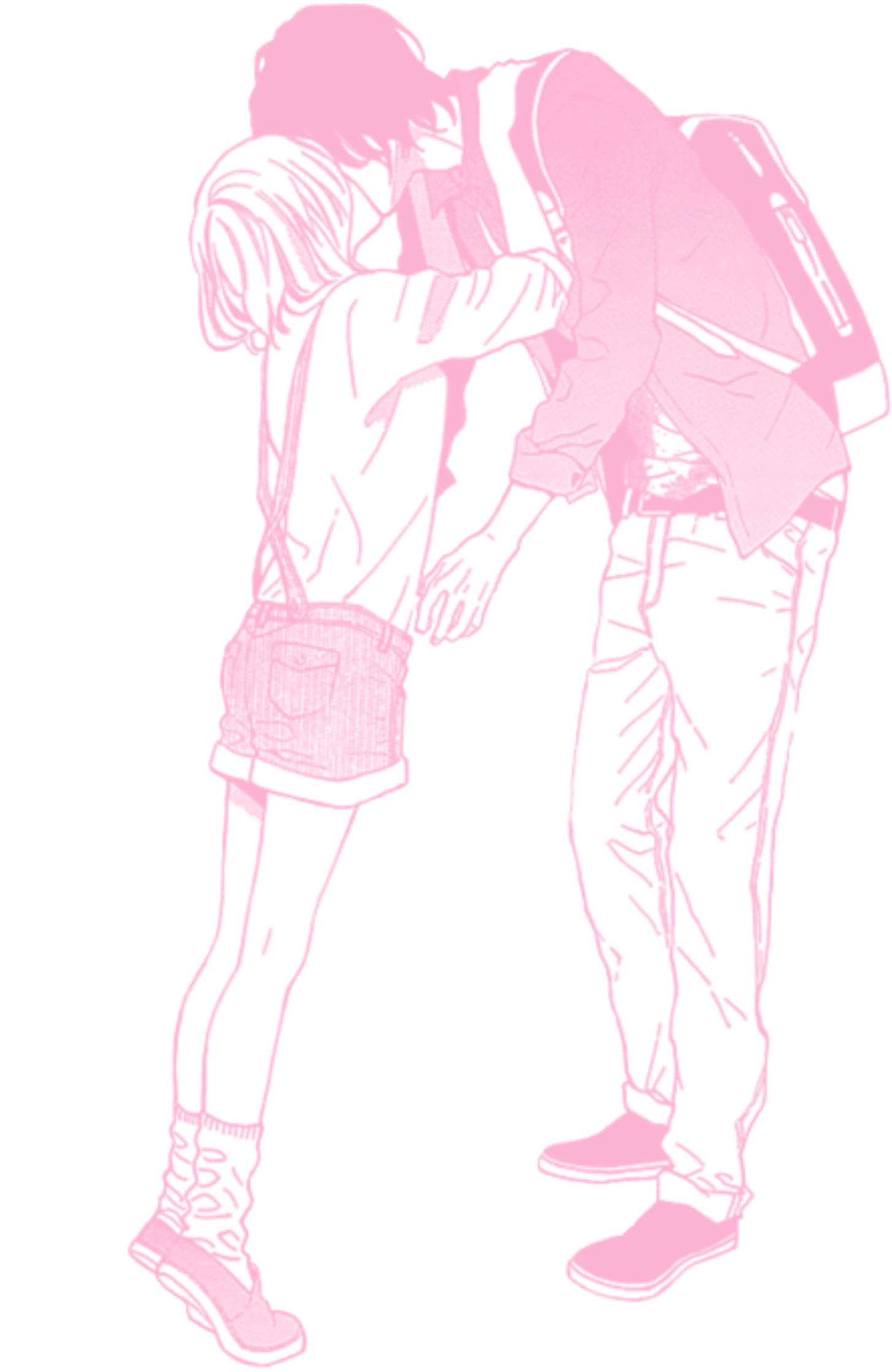 Cute Couple Anime Transparent PNG Image