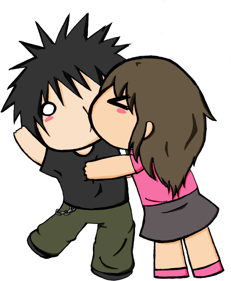 Chibi Couple Love Anime Transparent PNG Image