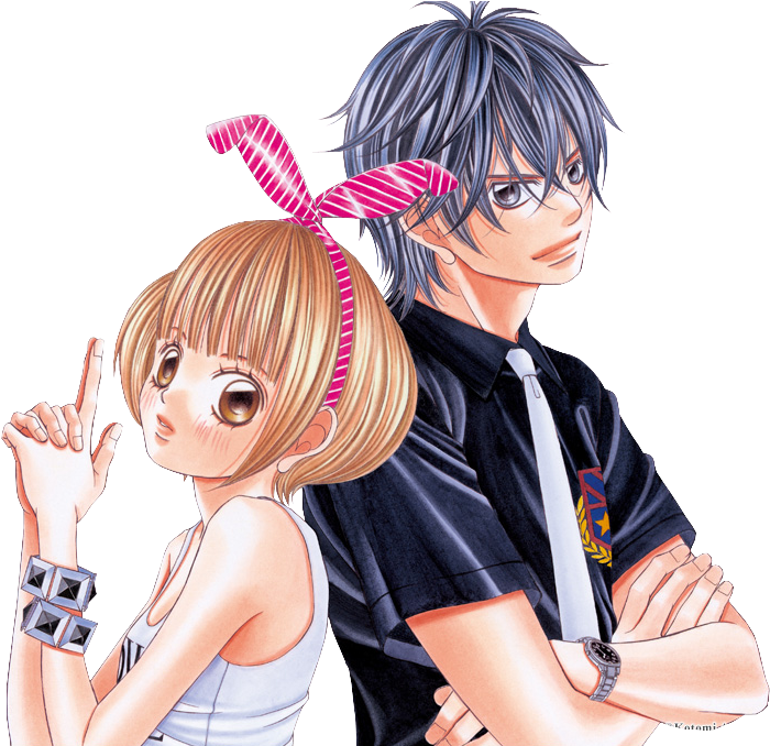 High School Couple Anime Transparent PNG Image