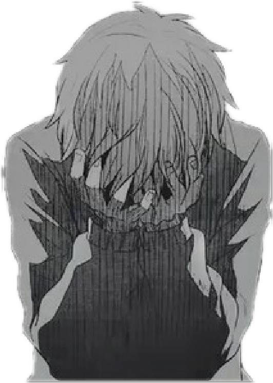 Boy Anime Sad Transparent PNG Image