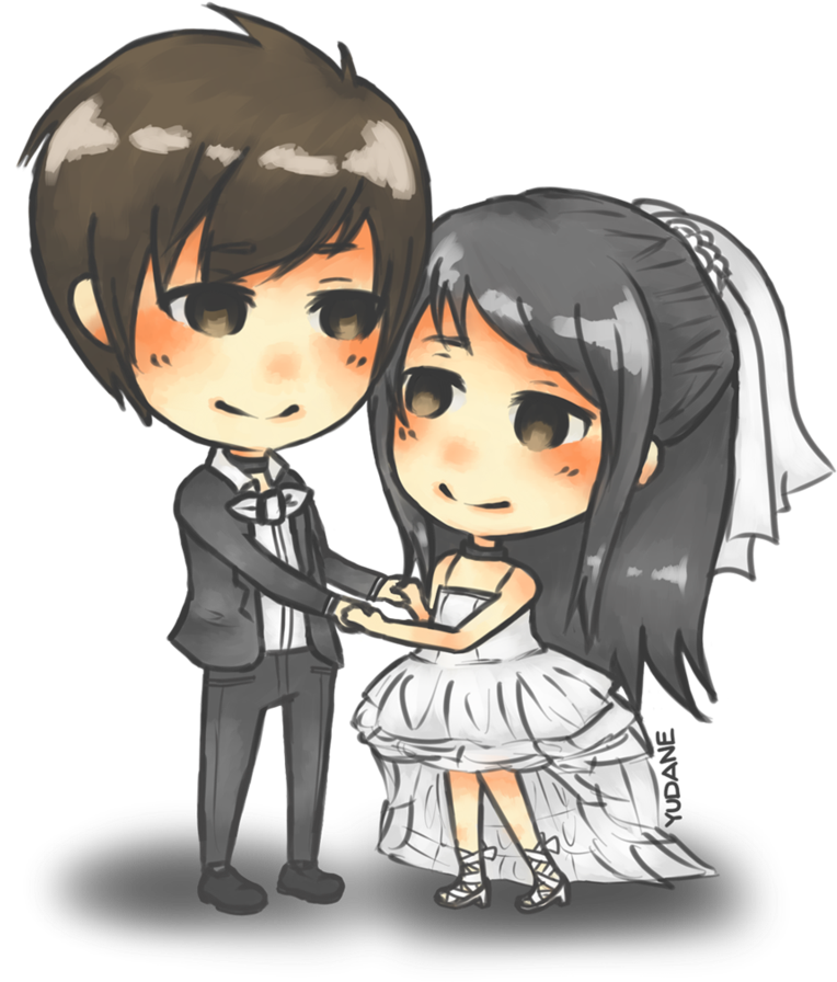 Chibi Couple Anime Transparent PNG Image