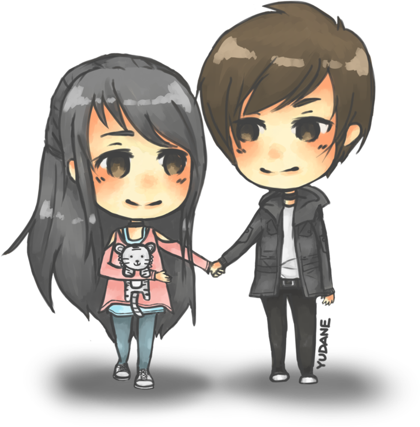 Chibi Couple Anime Transparent PNG Image