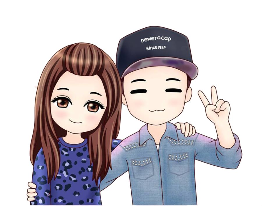 Cute Couple Anime Transparent PNG Image