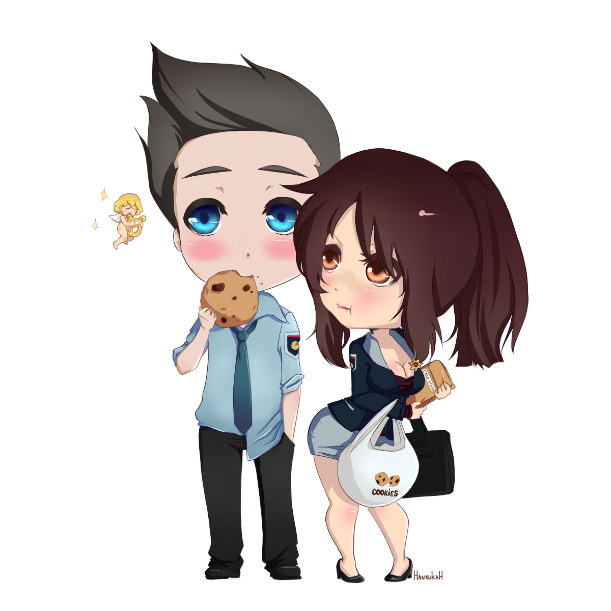 Chibi Couple Anime Transparent PNG Image
