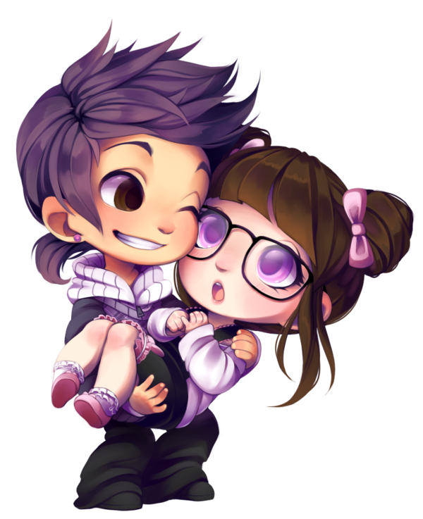 Chibi Couple Anime Transparent PNG Image