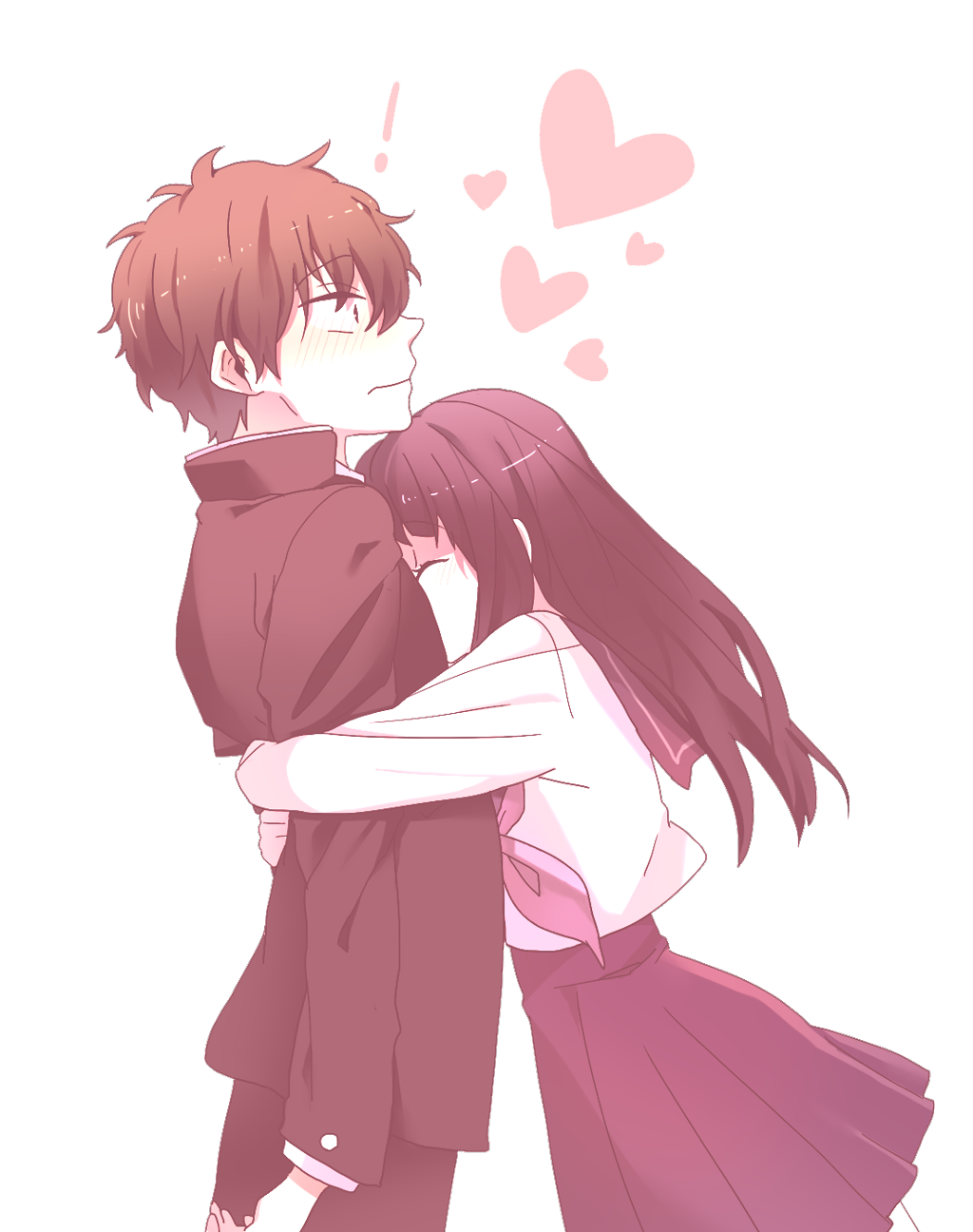 Cute Couple Anime Transparent PNG Image