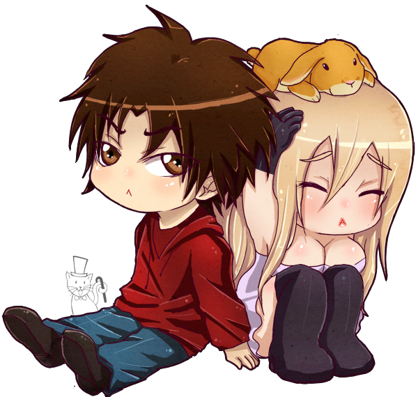 Chibi Couple Anime Transparent PNG Image