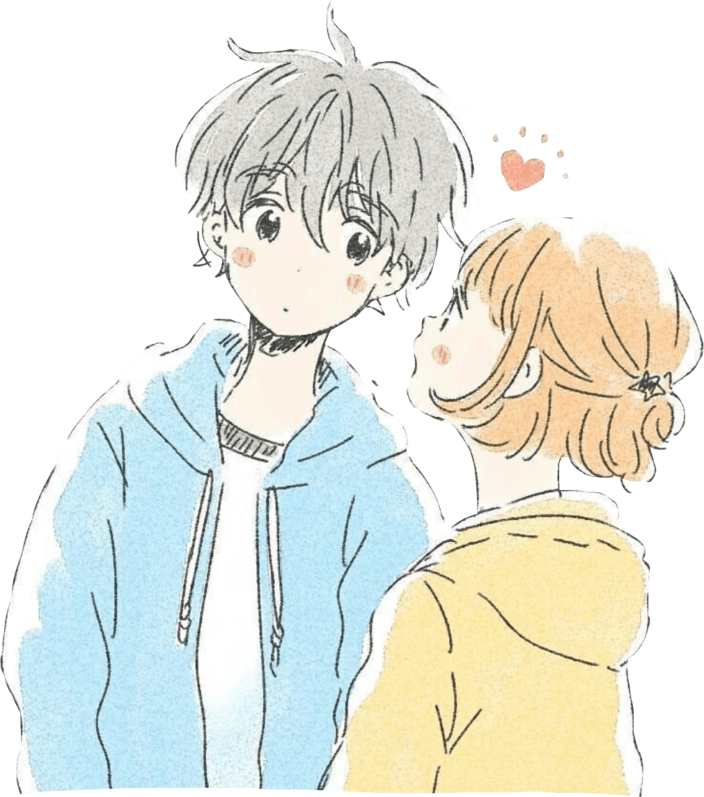 Cute Couple Anime Transparent PNG Image