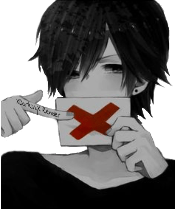 Boy Anime Sad Transparent PNG Image
