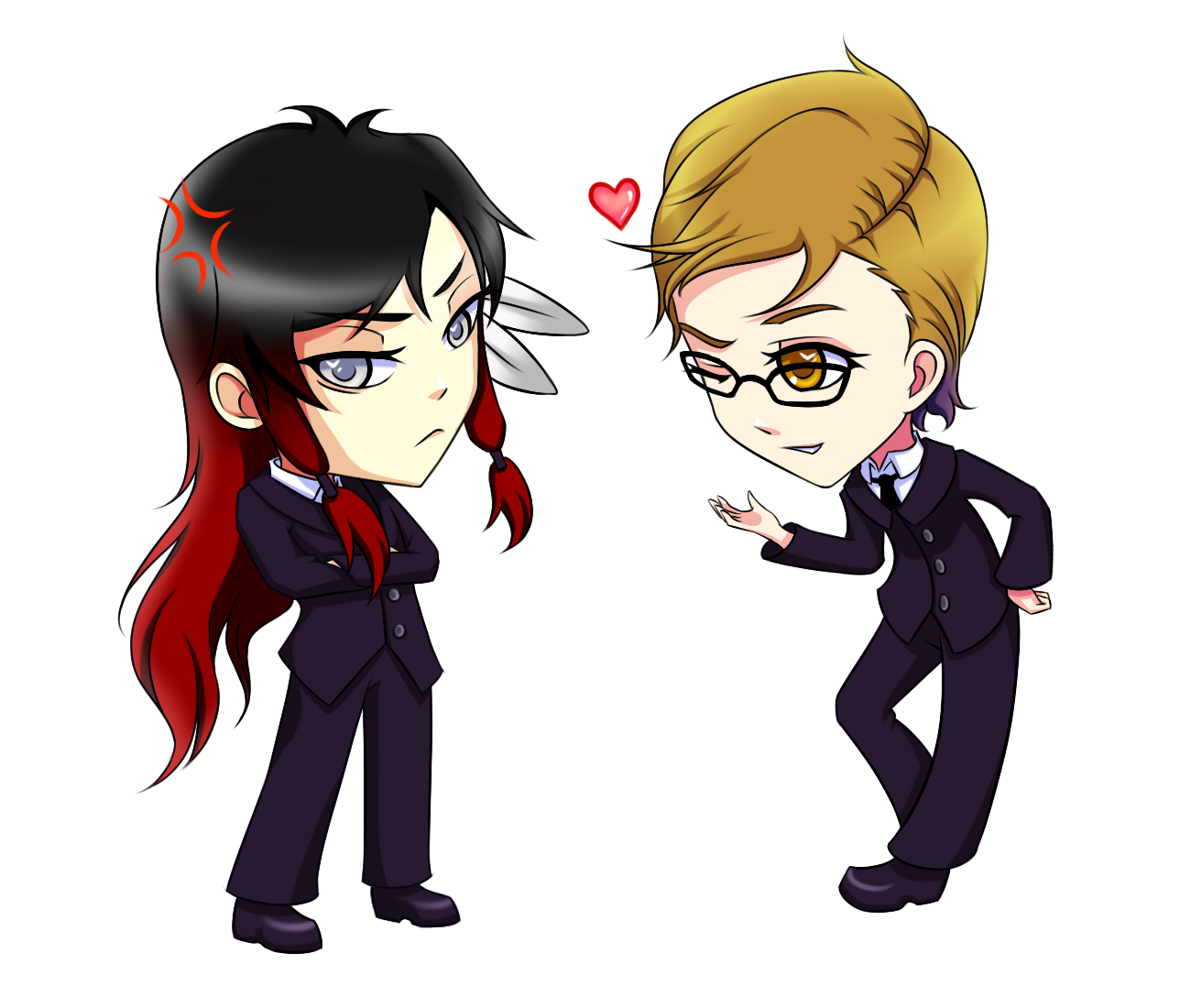 Chibi Couple Anime Transparent PNG Image