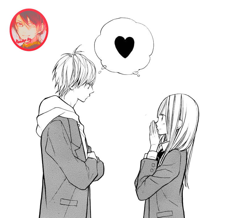 Couple Love Anime Transparent PNG Image