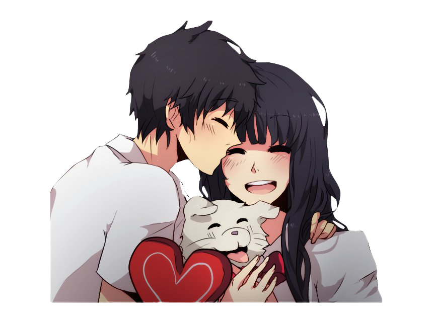 Couple Love Anime Transparent PNG Image